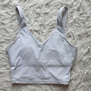 White V-Neck Bralette Tank